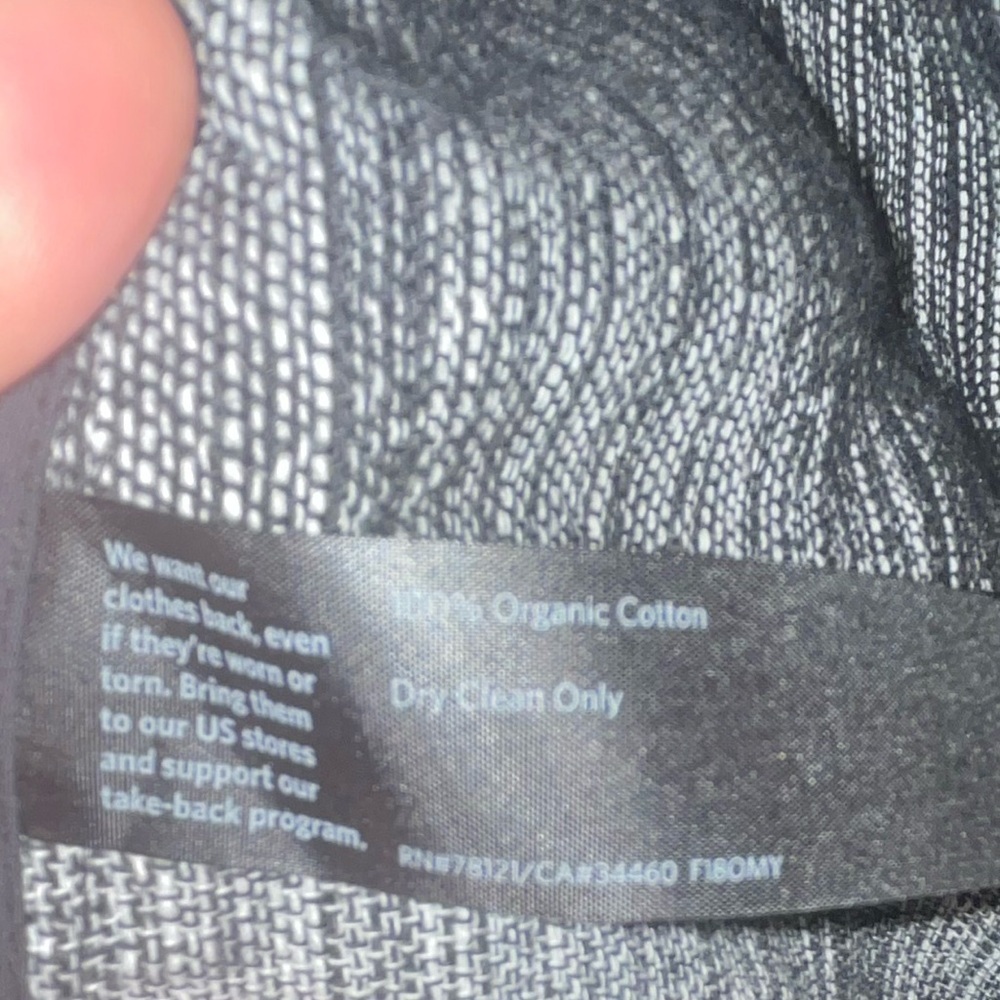 Eileen Fisher Hazy Blocks Organic Cotton black and grey cardigan Size S/M - Picture 4 of 5